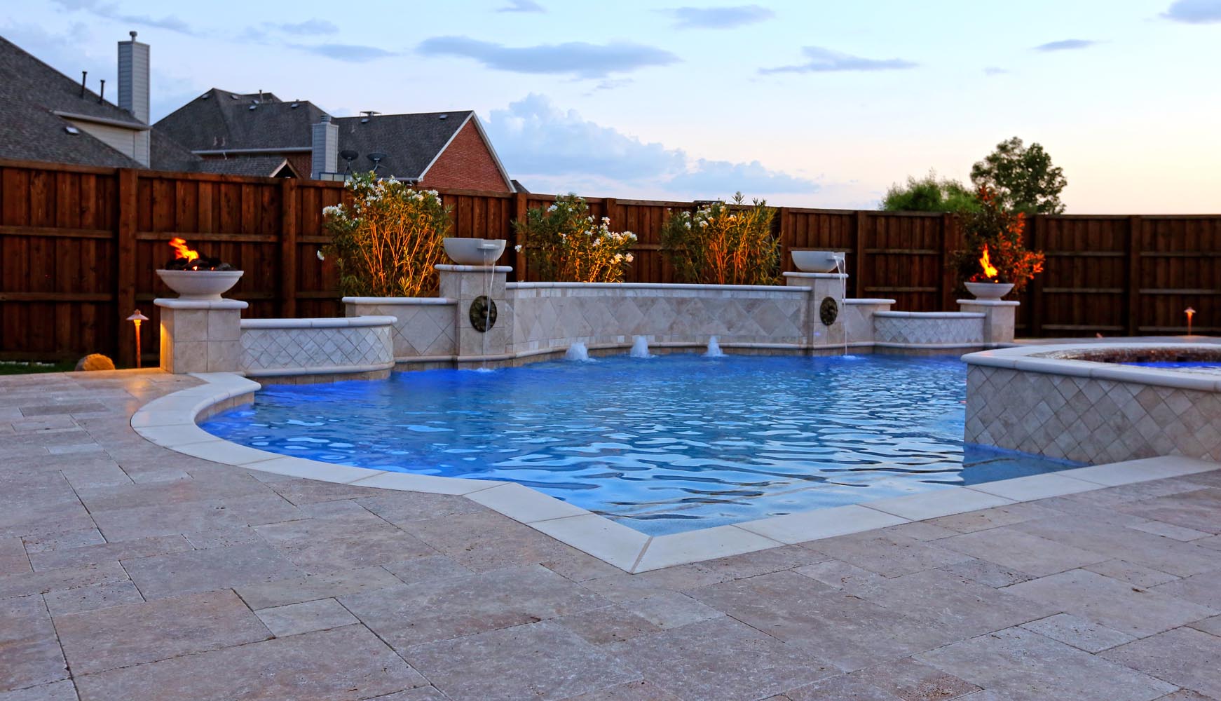 Dallas Geometric Pool Design Gallery Frisco Plano pool