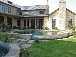 Vanishing Edge Pool with black onyx quartz in Dallas (1)