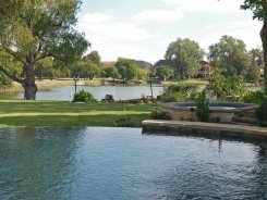 Vanishing Edge Pool with black onyx quartz in Dallas