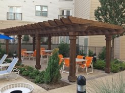 Cedar Arbor with Pavers in Dallas